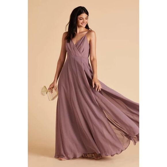 NWT Birdy Grey Kaia Chiffon Dark Mauve Dress - Size: Medium - Picture 8 of 16